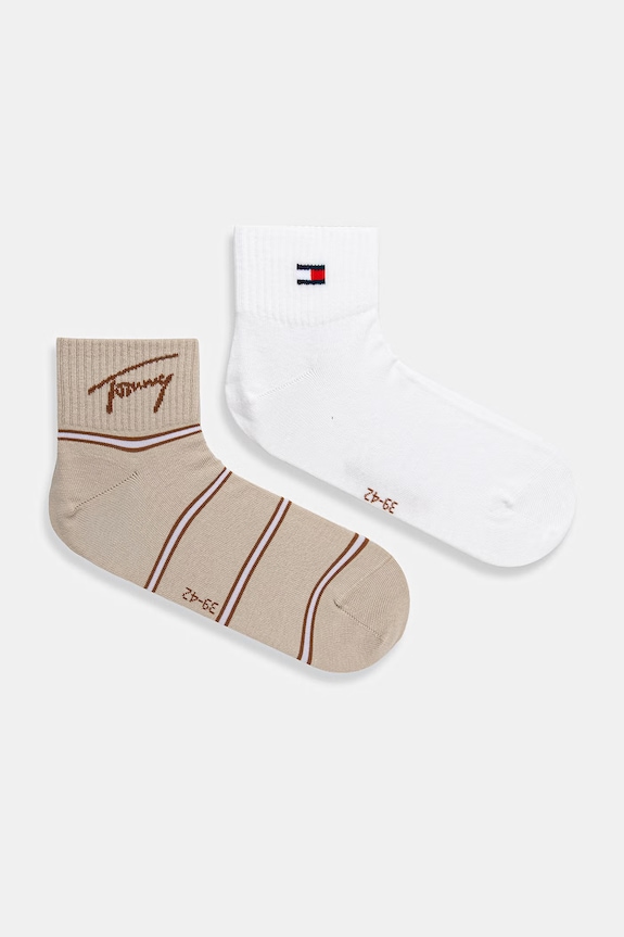 Tommy Jeans ponožky 2-pak béžová 701238946