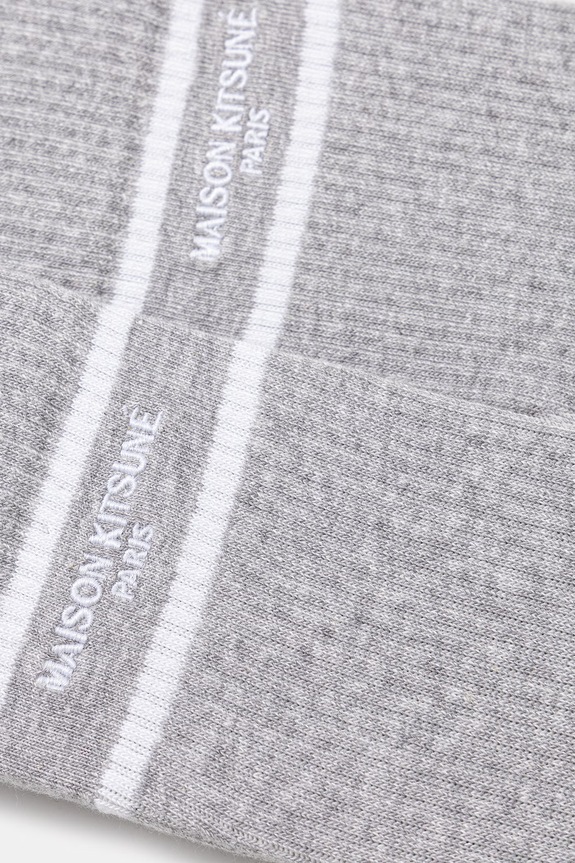 Ponožky Maison Kitsuné QU06401KT1173 šedá SS26