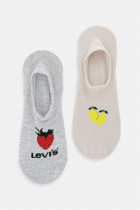 Levi's șosete scurte cu bumbac pachet de 2 bej 37157.1341
