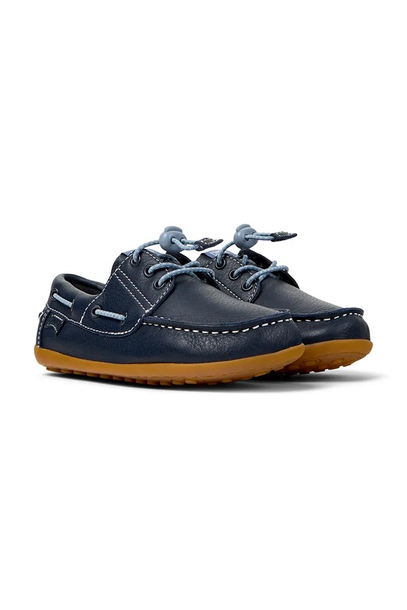 Dětské kožené mokasíny Camper Peu Cami Kids K800689 námořnická modř SS26