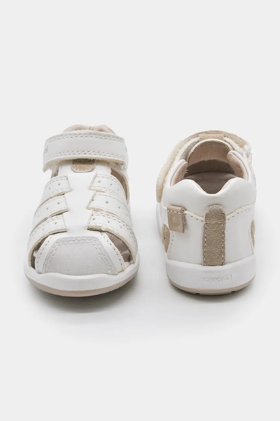 Mayoral sandale din piele întoarsă pentru copii 41759.66B.Baby.PPY2 alb SS26
