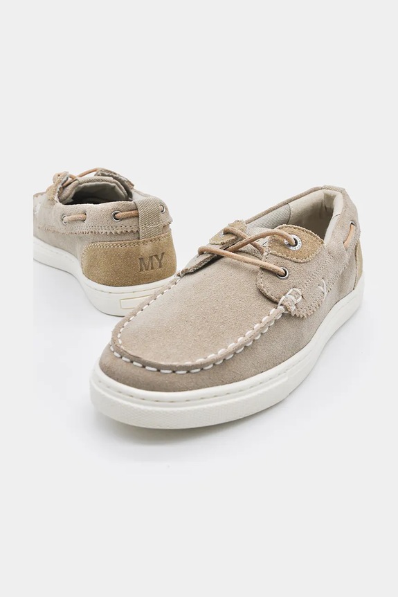 Mayoral mocasini din piele pentru copii 45752.90B.Kids.PPY2 gri SS26