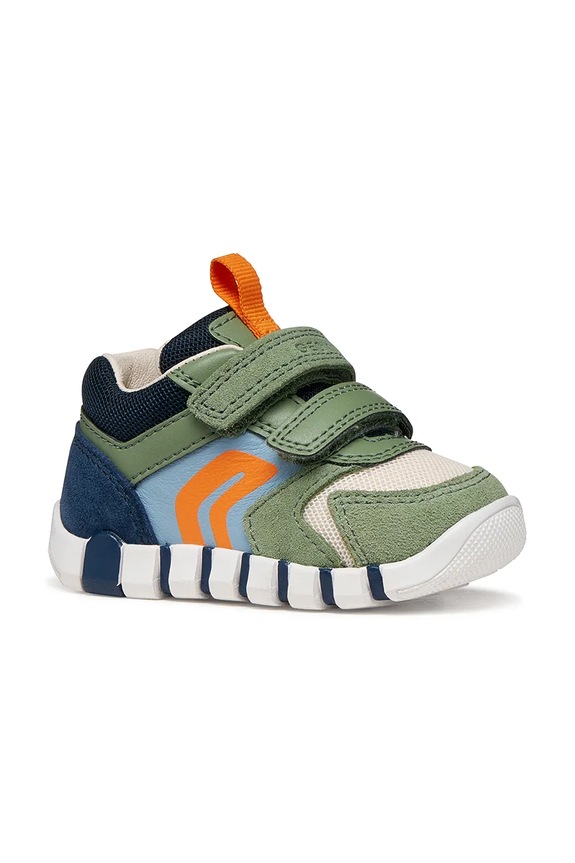 Geox sneakersy dziecięce IUPIDOO skóra zamszowa zielony B3555D.02214.18.26