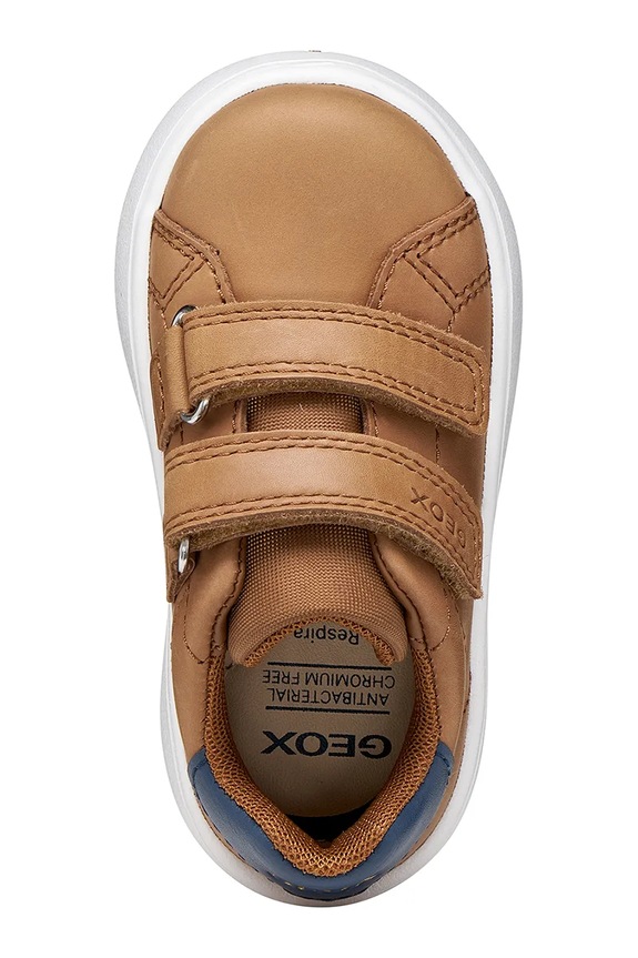 Детские кожаные кроссовки Geox MINICUB B656TA.0CL54.24.27 коричневый
