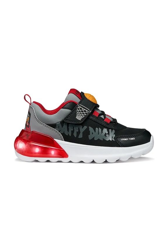 Chłopiec Geox sneakersy dziecięce ACTIVART ILLUMINUS x Looney Tunes J65LYA.011CE.28.31 czarny