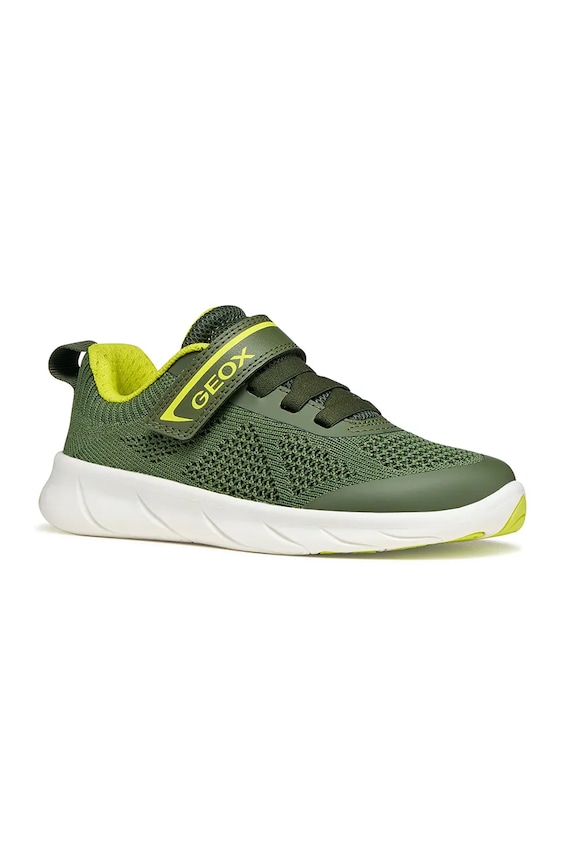Geox sneakersy dziecięce FOOT-RUN imitacja skóry licowej zielony J65PDB.06K9J.28.31