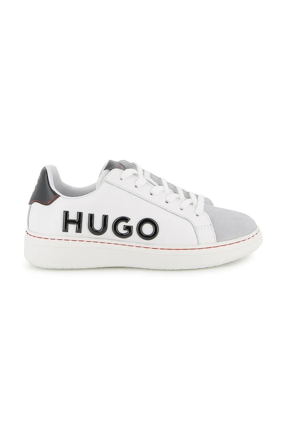 HUGO sneakersy skórzane dziecięce G01154.36.40 biały SS26