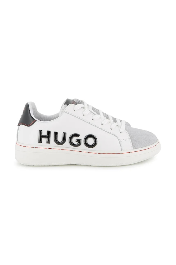 HUGO sneakersy skórzane dziecięce G01154.36.40 biały SS26