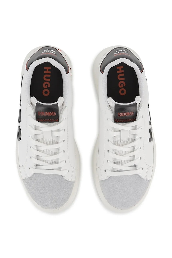 HUGO sneakersy skórzane dziecięce biały G01154.36.40