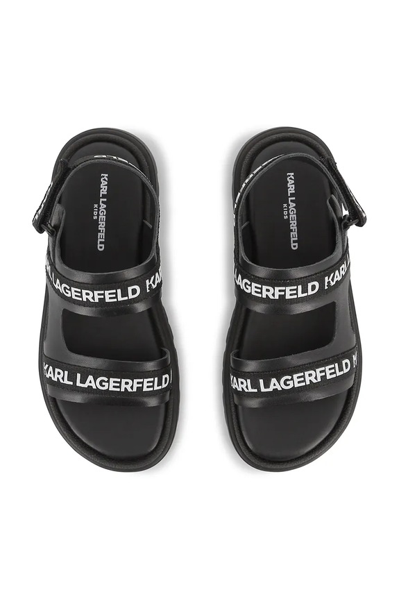 Karl Lagerfeld сандали за деца от кожа черен Z31176.28.35