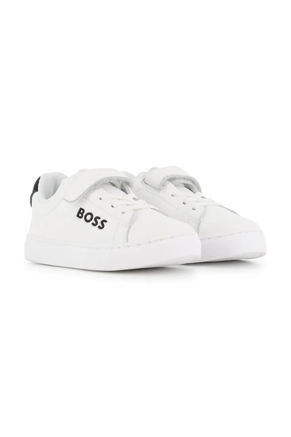 Detské kožené tenisky BOSS nízky biela J52824.28.30