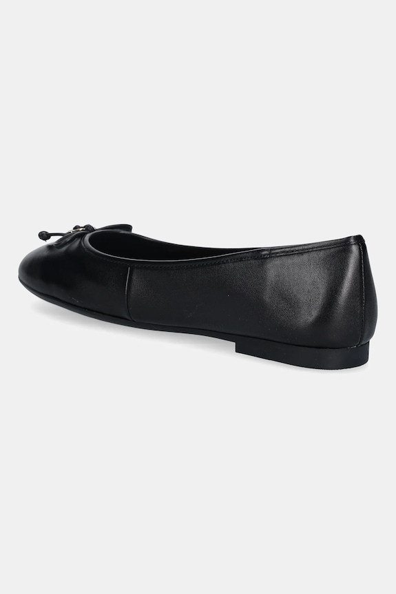 Boty Kožené baleríny Tommy Hilfiger HILFIGER SMOOTH LTHR BALLET FW0FW09006 černá