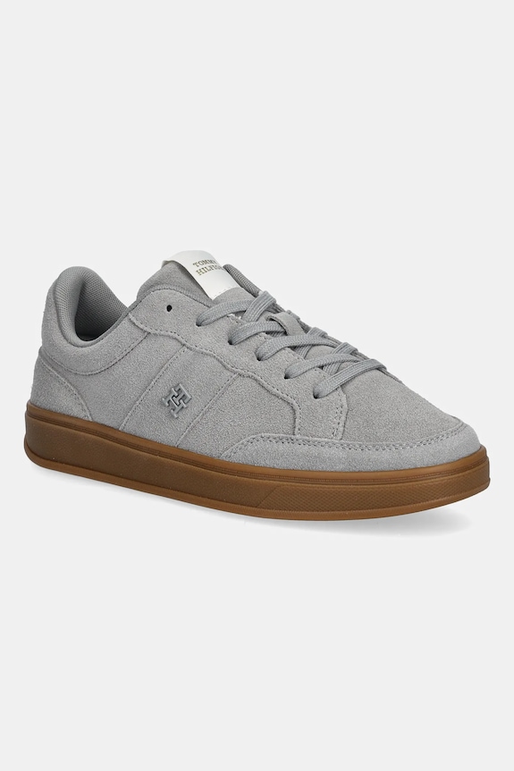 Σουέτ sneakers Tommy Hilfiger TH HERITAGE COURT SNEAKER SUEDE άλλο γκρί FW0FW09266