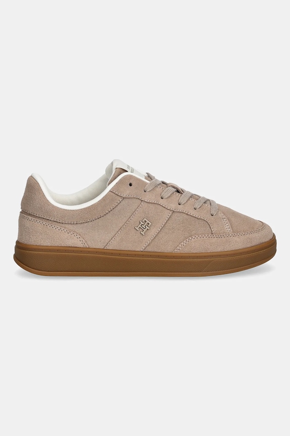Σουέτ sneakers Tommy Hilfiger TH HERITAGE COURT SNEAKER SUEDE FW0FW09266 μπεζ SS26