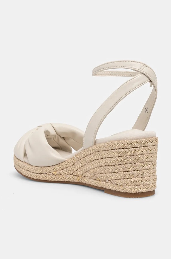 Încălțăminte Tommy Hilfiger sandale TH BOW MID CORK WEDGE FW0FW09010 bej