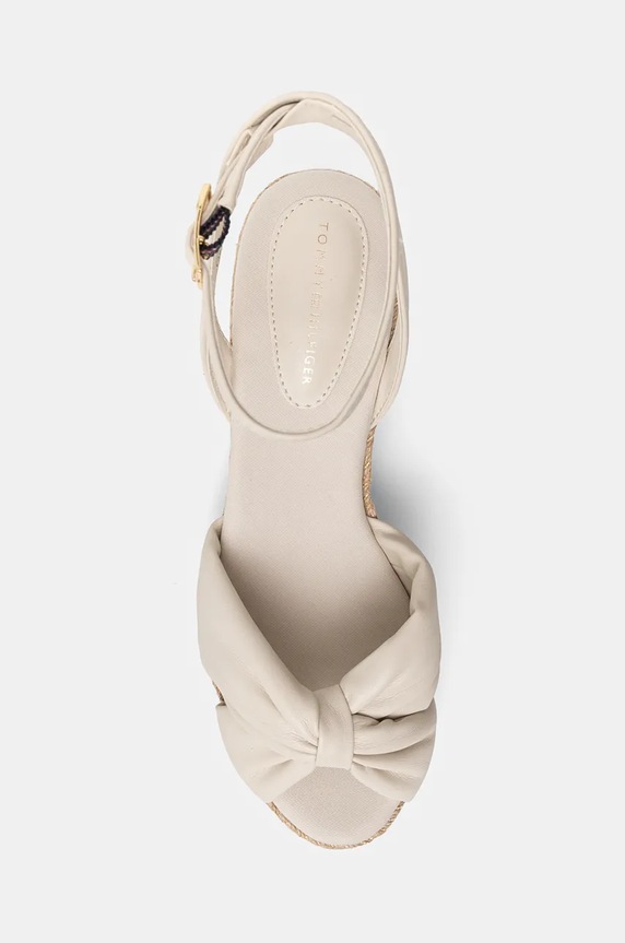 Tommy Hilfiger sandale TH BOW MID CORK WEDGE bej FW0FW09010