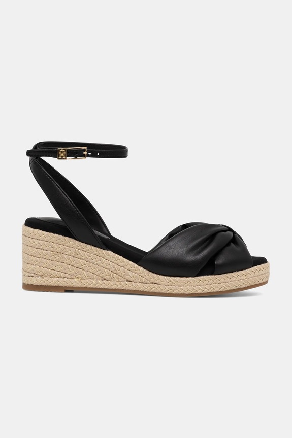 Πέδιλα Tommy Hilfiger TH BOW MID CORK WEDGE FW0FW09010 μαύρο SS26