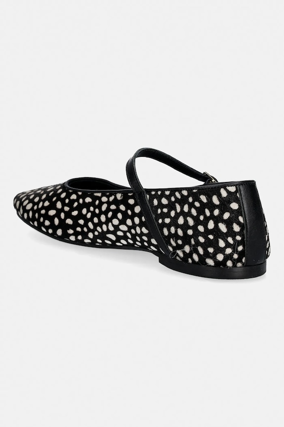 Obuv Kožené balerínky Tommy Hilfiger TH BUCKLE CALF HAIR BALLERINAS FW0FW09167 čierna
