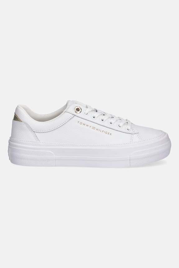 Tommy Hilfiger trampki TH PLATFORM SNEAKER TUMBLED LTR FW0FW09018 biały SS26