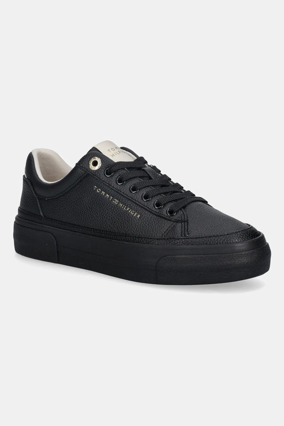 Tenisice Tommy Hilfiger TH PLATFORM SNEAKER TUMBLED LTR ostalo crna FW0FW09018