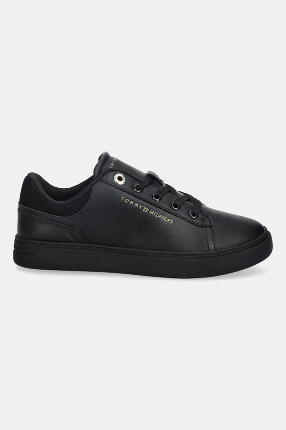 Kožne tenisice Tommy Hilfiger CASUAL CUPSOLE SNEAKER FW0FW09020 crna SS26