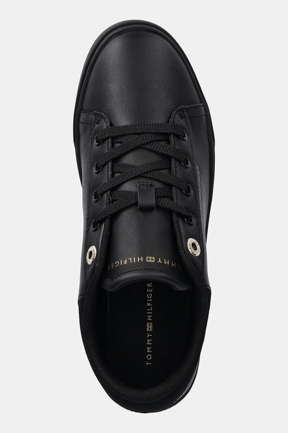 Kožne tenisice Tommy Hilfiger CASUAL CUPSOLE SNEAKER crna FW0FW09020