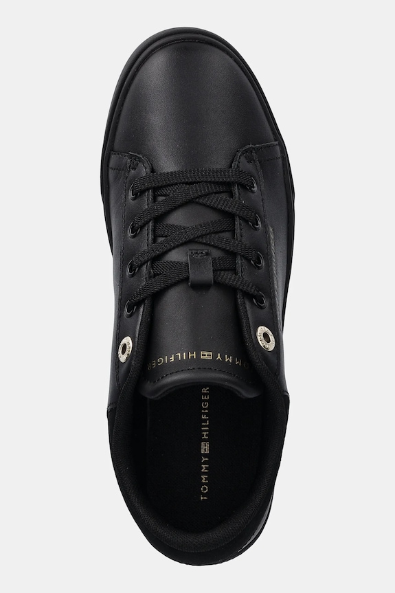 Kožne tenisice Tommy Hilfiger CASUAL CUPSOLE SNEAKER crna FW0FW09020