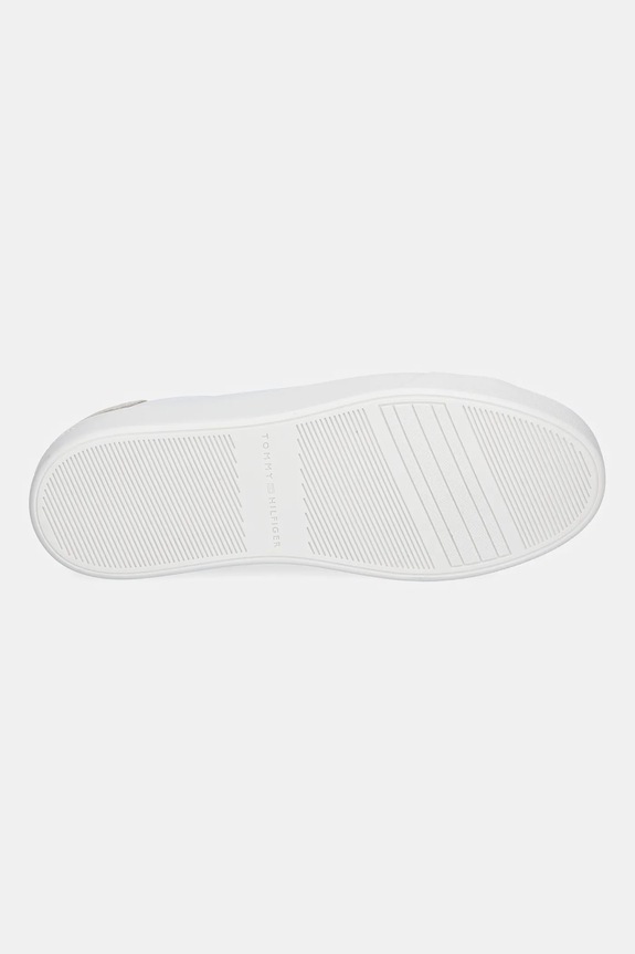 Kožne tenisice Tommy Hilfiger CHIC PLATFORM CUPSOLE SNEAKER FW0FW09021 bijela
