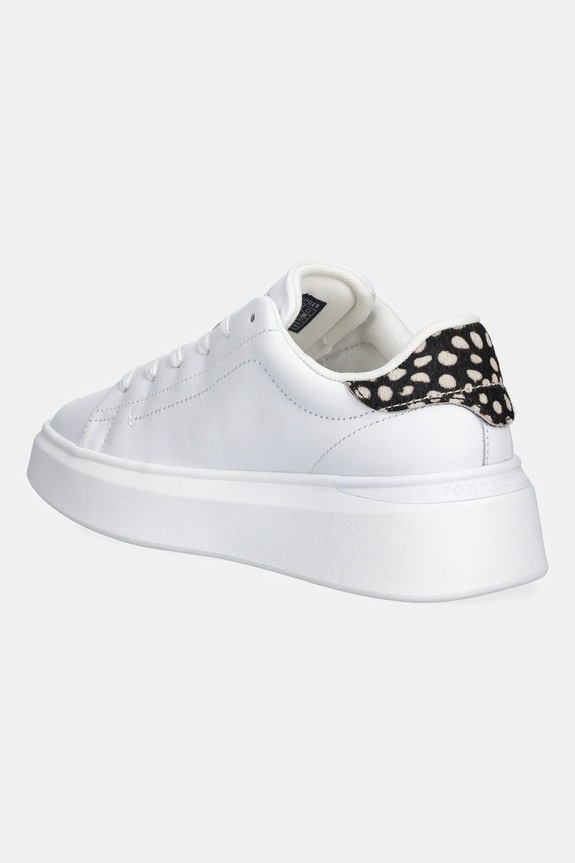 Obuća Kožne tenisice Tommy Hilfiger ANIMAL PRINT PLATFORM SNEAKER FW0FW09023 bijela