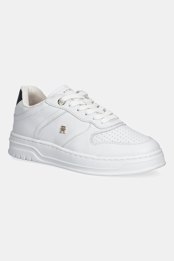 Tenisice Tommy Hilfiger TH SPORTY CUPSOLE CORP imitacija zrnate kože bijela FW0FW09025