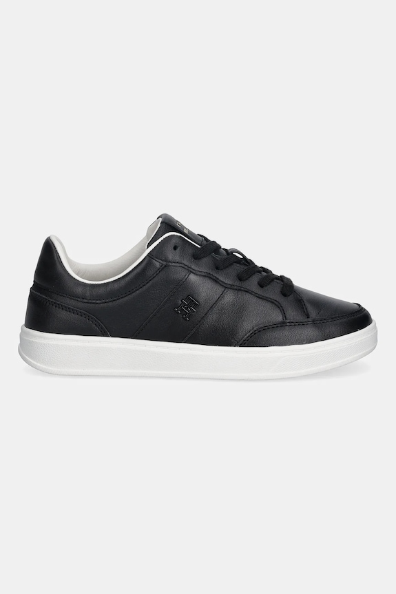 Δερμάτινα sneakers Tommy Hilfiger TH HERITAGE COURT SNEAKER LTR FW0FW09028 μαύρο SS26