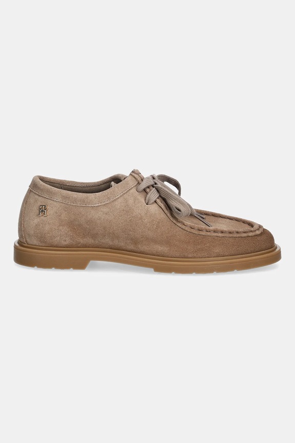 Semišové mokasíny Tommy Hilfiger LIGHTWEIGHT SUEDE APRON TOE FW0FW09262 béžová SS26