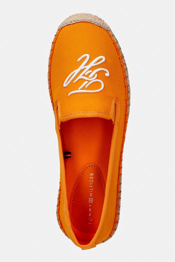 Tommy Hilfiger espadrile pentru femei TH SCRIPT SUMMER ESPADRILLE portocaliu FW0FW09240