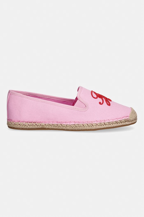 Tommy Hilfiger espadrile pentru femei TH SCRIPT SUMMER ESPADRILLE FW0FW09240 roz SS26