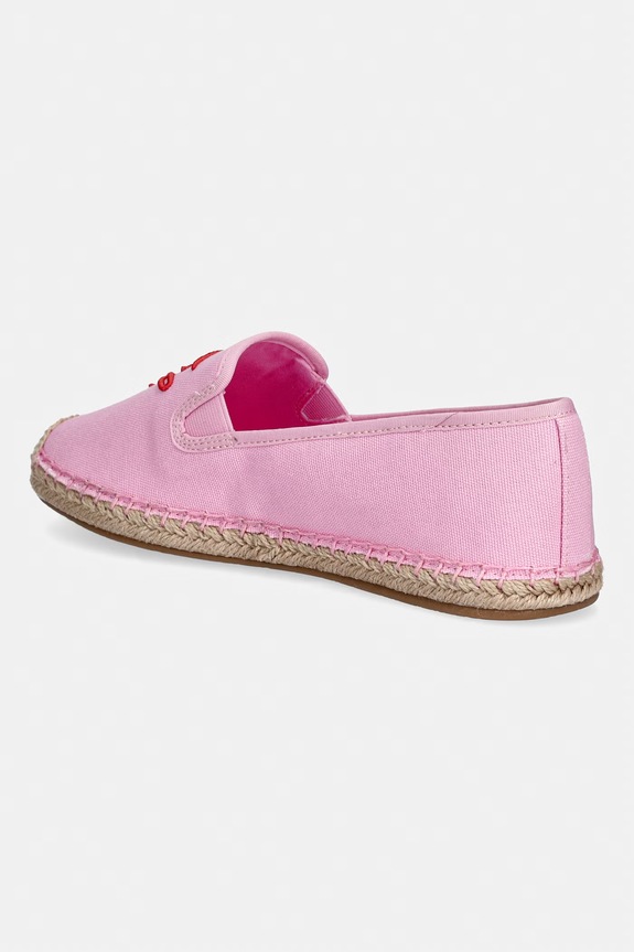 Încălțăminte Tommy Hilfiger espadrile pentru femei TH SCRIPT SUMMER ESPADRILLE FW0FW09240 roz