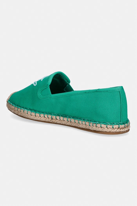 Încălțăminte Tommy Hilfiger espadrile pentru femei TH SCRIPT SUMMER ESPADRILLE FW0FW09240 verde