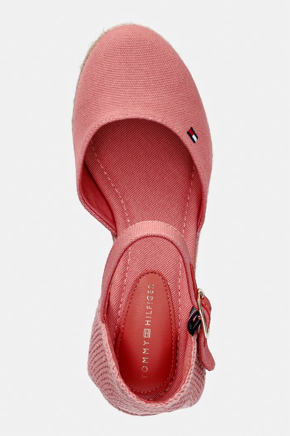 Tommy Hilfiger espadryle damskie MID WEDGE ESPAD CLOSED TOE różowy FW0FW09233