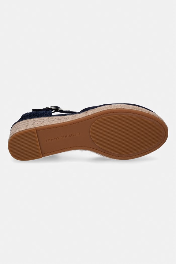 Tommy Hilfiger espadryle damskie MID WEDGE ESPAD CLOSED TOE FW0FW09233 granatowy