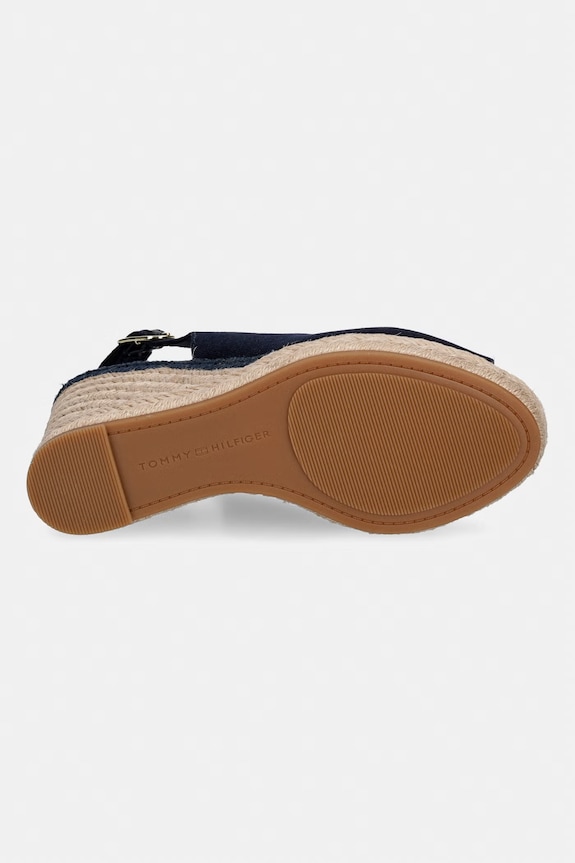 Tommy Hilfiger szandál éksarokkal FLAG HIGH WEDGE ESPAD SLINGBACK FW0FW09343 sötétkék