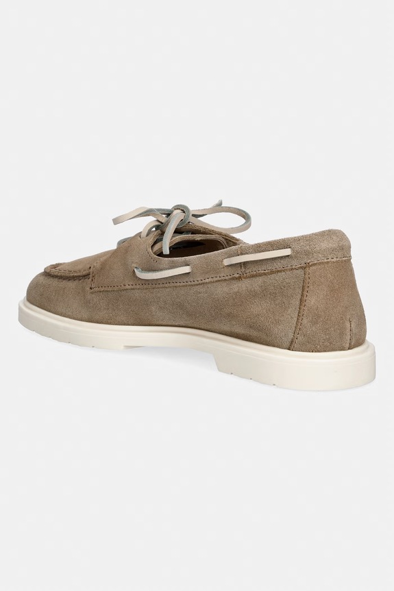 Obuwie Tommy Hilfiger mokasyny damskie zamszowe LIGHT SUEDE BOAT SHOE FW0FW09337 beżowy