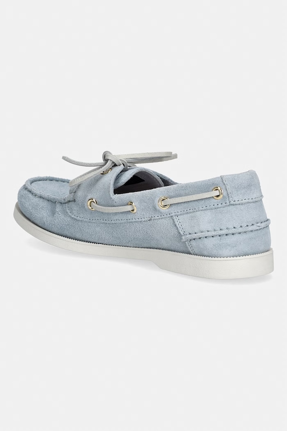 Cipők Tommy Hilfiger mokaszin női velúr HILFIGER SUEDE BOAT SHOE FW0FW09338 kék