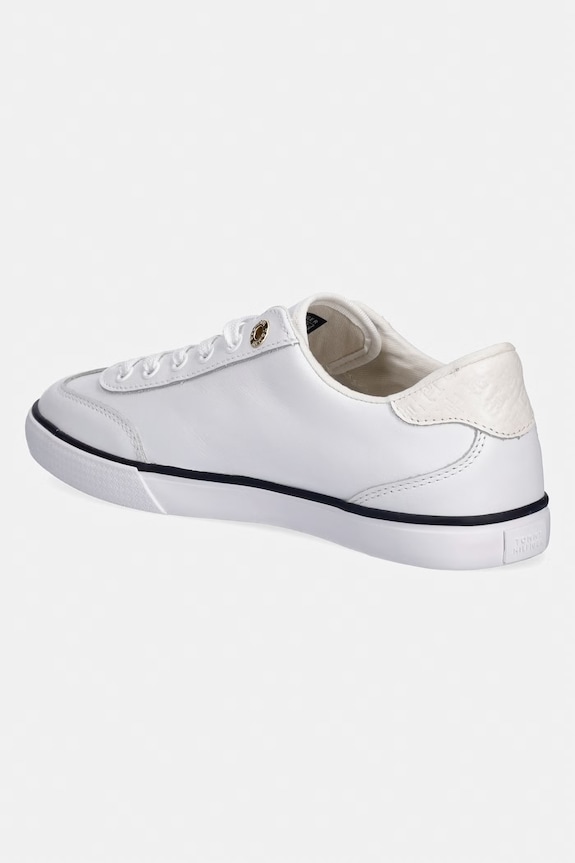 Obuv Tommy Hilfiger TH CHIC LOW PROFILE VULC tenisky dámske kožené FW0FW09104 biela