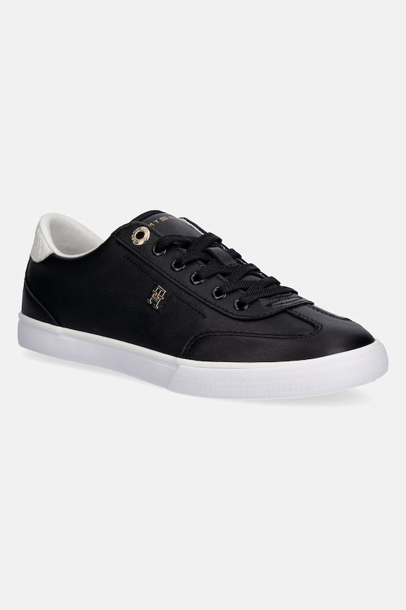 Tommy Hilfiger TH CHIC LOW PROFILE VULC tenisky dámske kožené čierna FW0FW09104