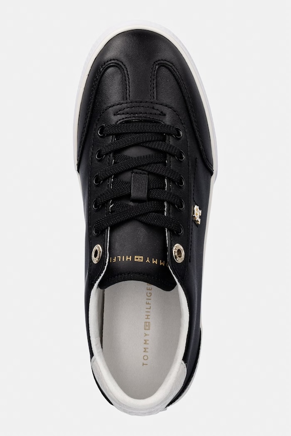 Tommy Hilfiger TH CHIC LOW PROFILE VULC tenisky dámske kožené čierna FW0FW09104