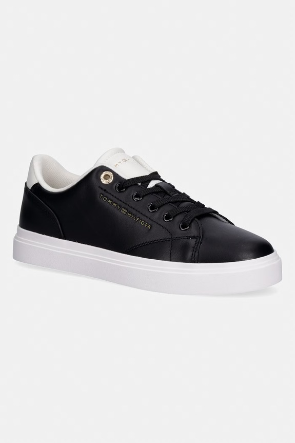 Tommy Hilfiger TH FEMININE CUPSOLE LEATHER tenisky dámske čierna FW0FW09105