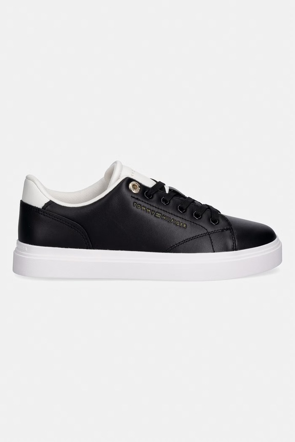 Tommy Hilfiger TH FEMININE CUPSOLE LEATHER tenisky dámske FW0FW09105 čierna SS26
