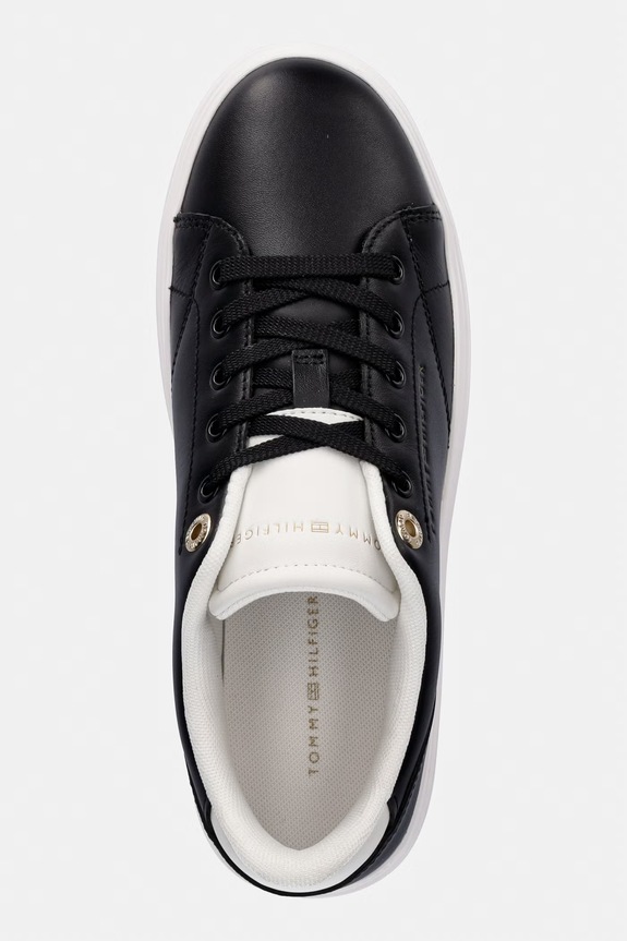 Tommy Hilfiger TH FEMININE CUPSOLE LEATHER tenisky dámske čierna FW0FW09105