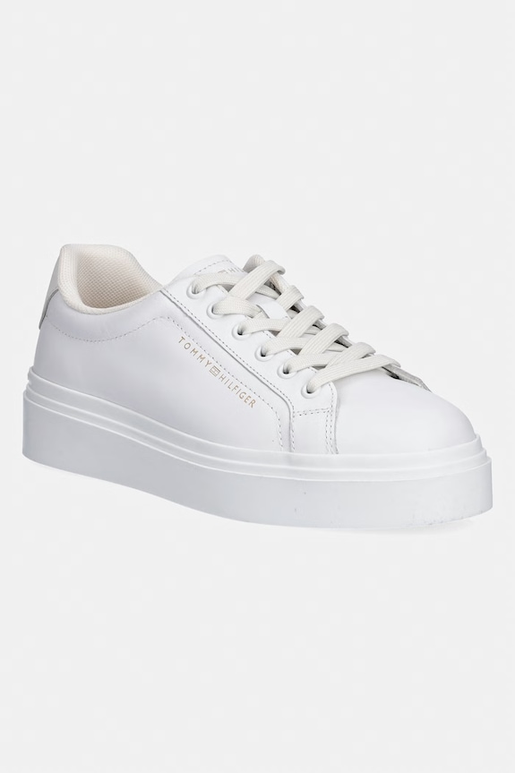 Tommy Hilfiger TH CHIC CUPSOLE PLATFORM tenisky dámske kožené biela FW0FW09107
