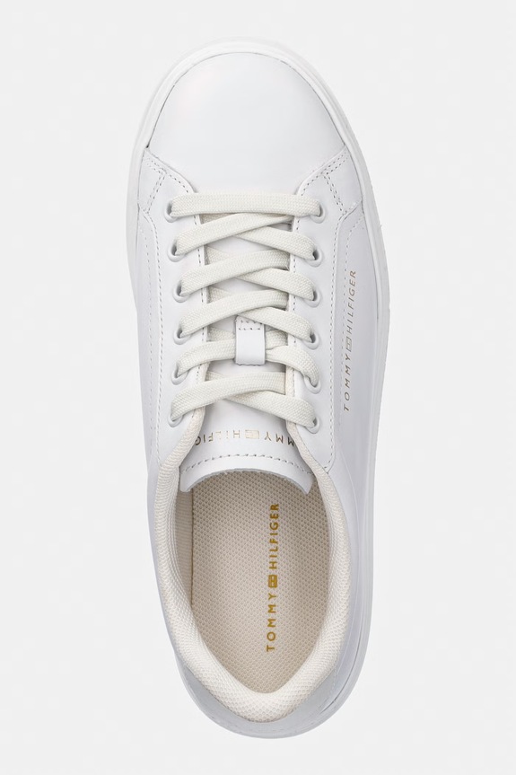 Tommy Hilfiger TH CHIC CUPSOLE PLATFORM tenisky dámske kožené biela FW0FW09107