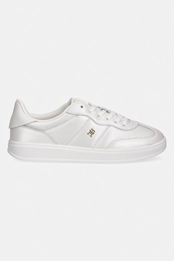 Tommy Hilfiger TH HERITAGE SHINY SNEAKER sneakers de damă din piele FW0FW09179 alb SS26